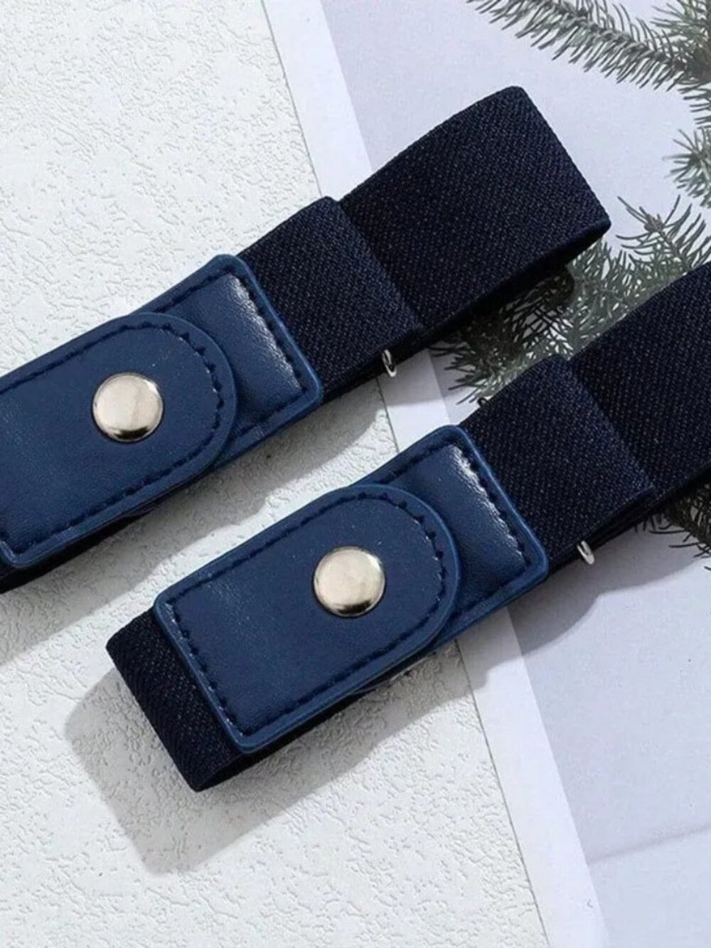Men Women Buckle-free Elastic Invisible Waist Belt for Jeans No Bulge Hassle - Picture 3 of 5